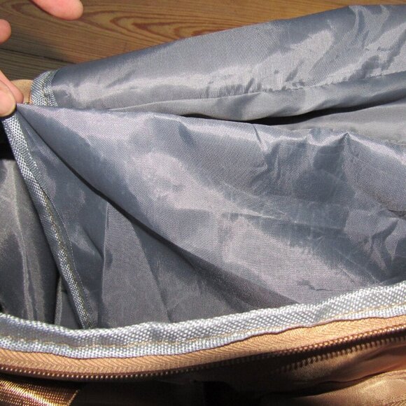 Beige Zuomanni Duffle Bag Multiple Pockets Shoe Compartment - Picture 8 of 11